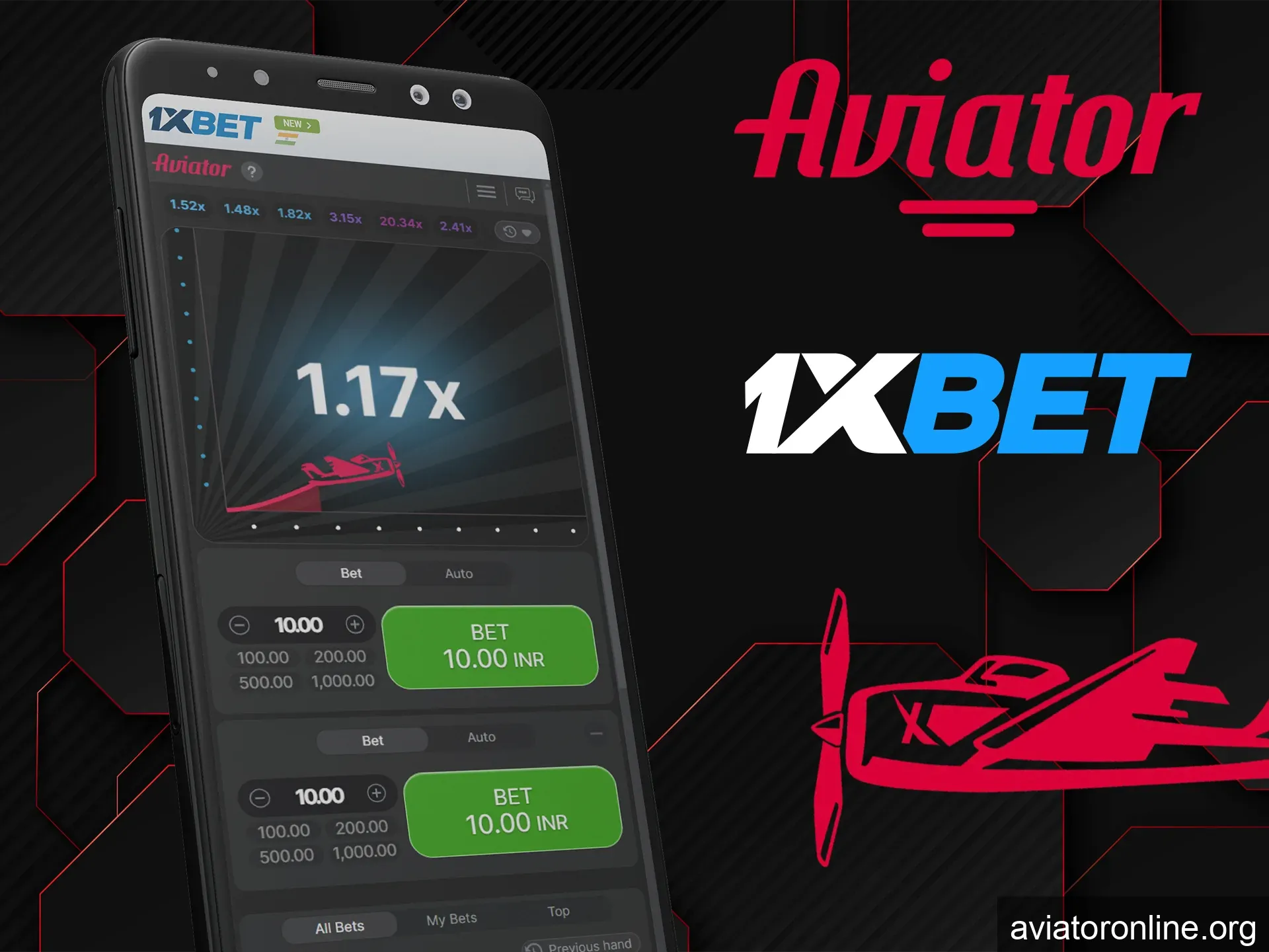 In the 1xBet app, you can enjoy the Aviator game.