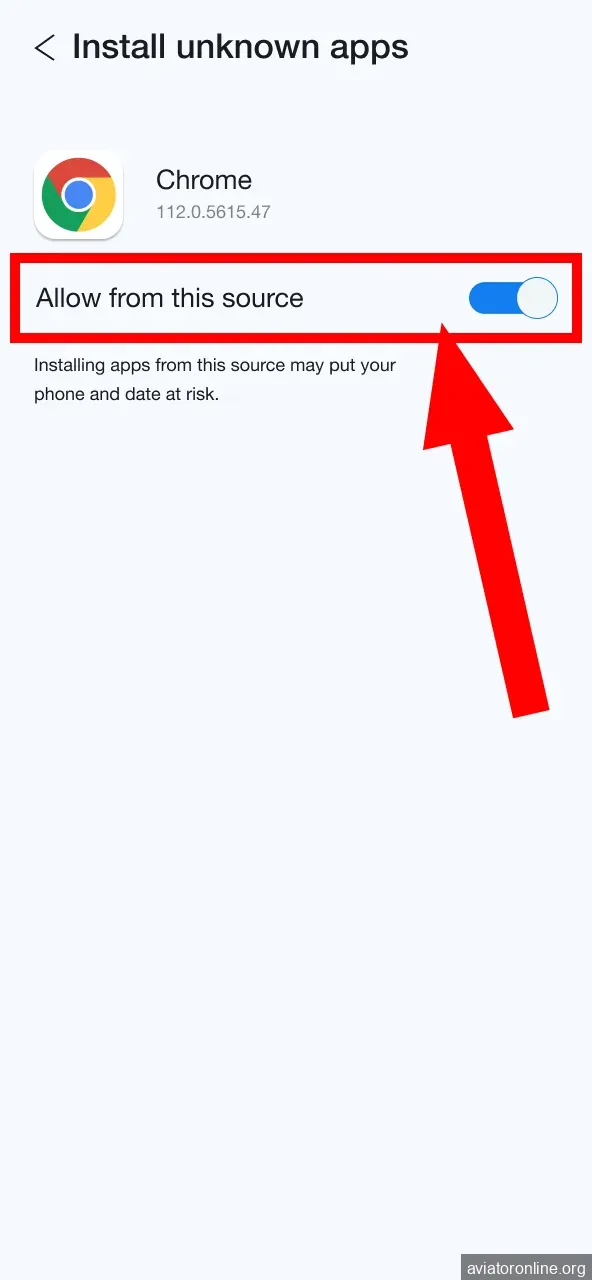 Enable unknown sources to install BetAndreas app.