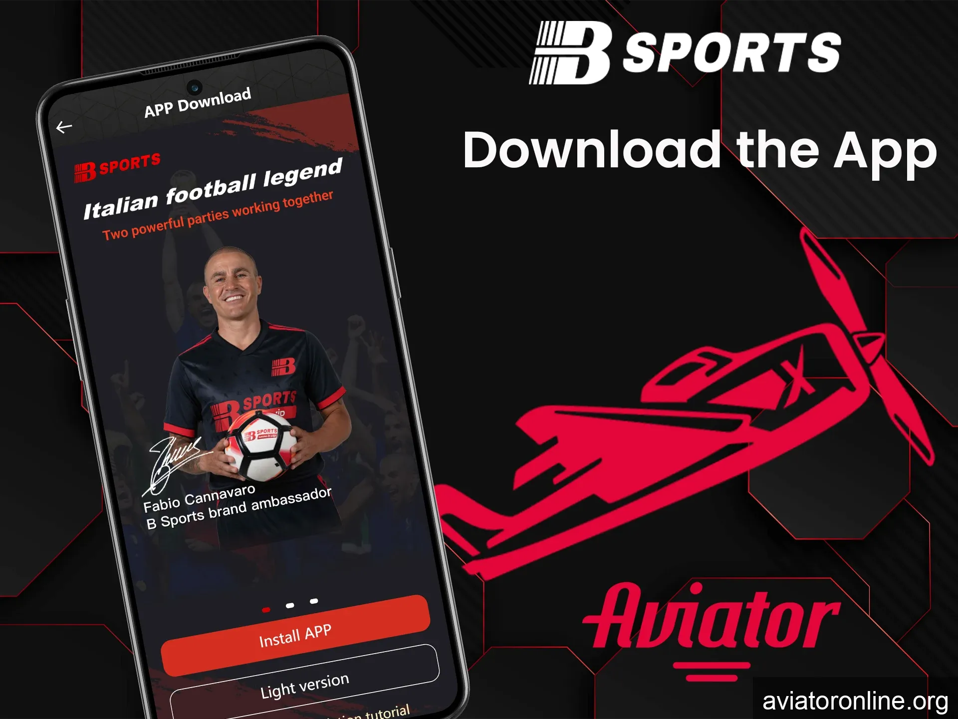 Download the Bsports app for your mobile device.