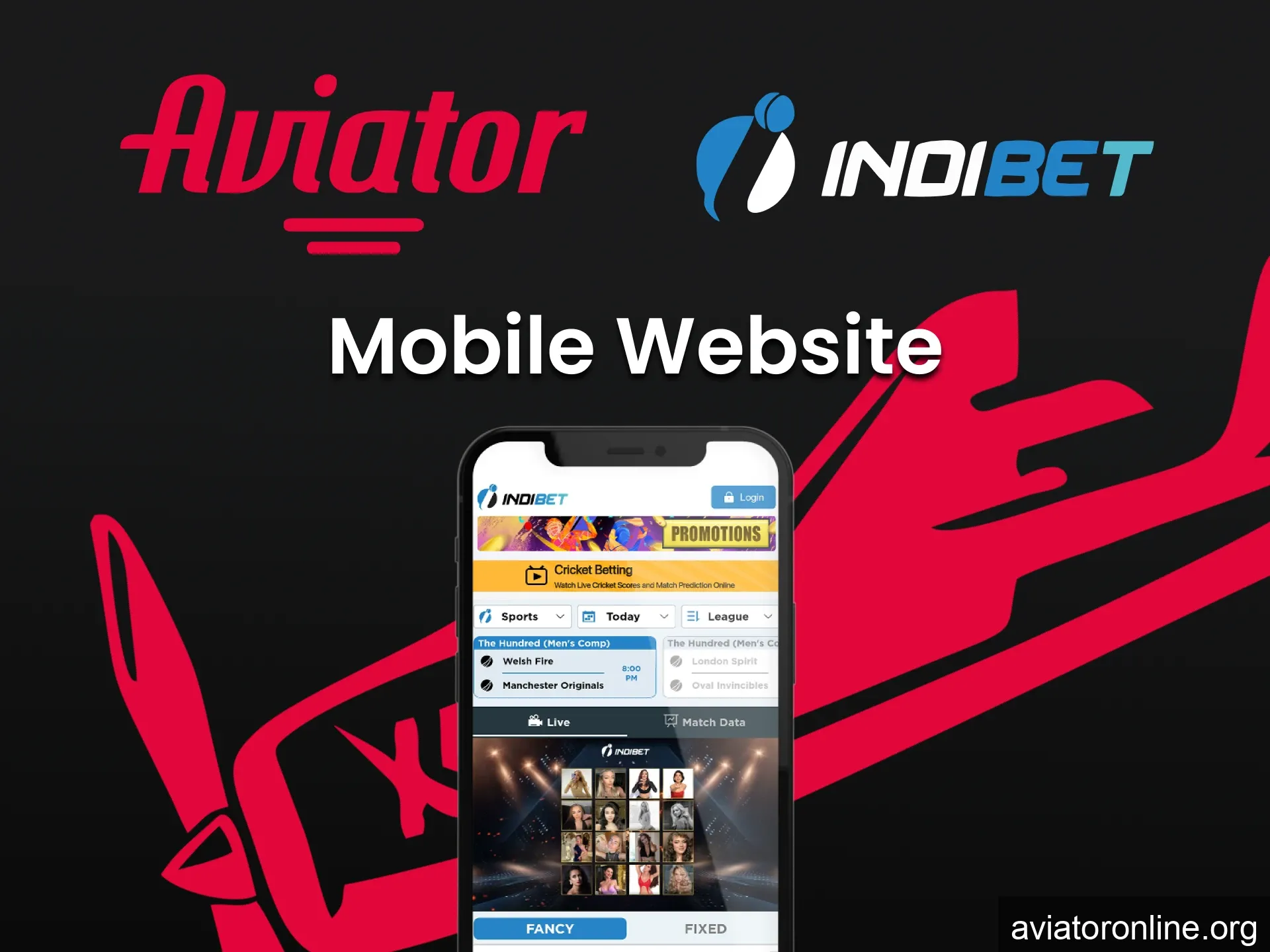 Visit the Indibet mobile site.