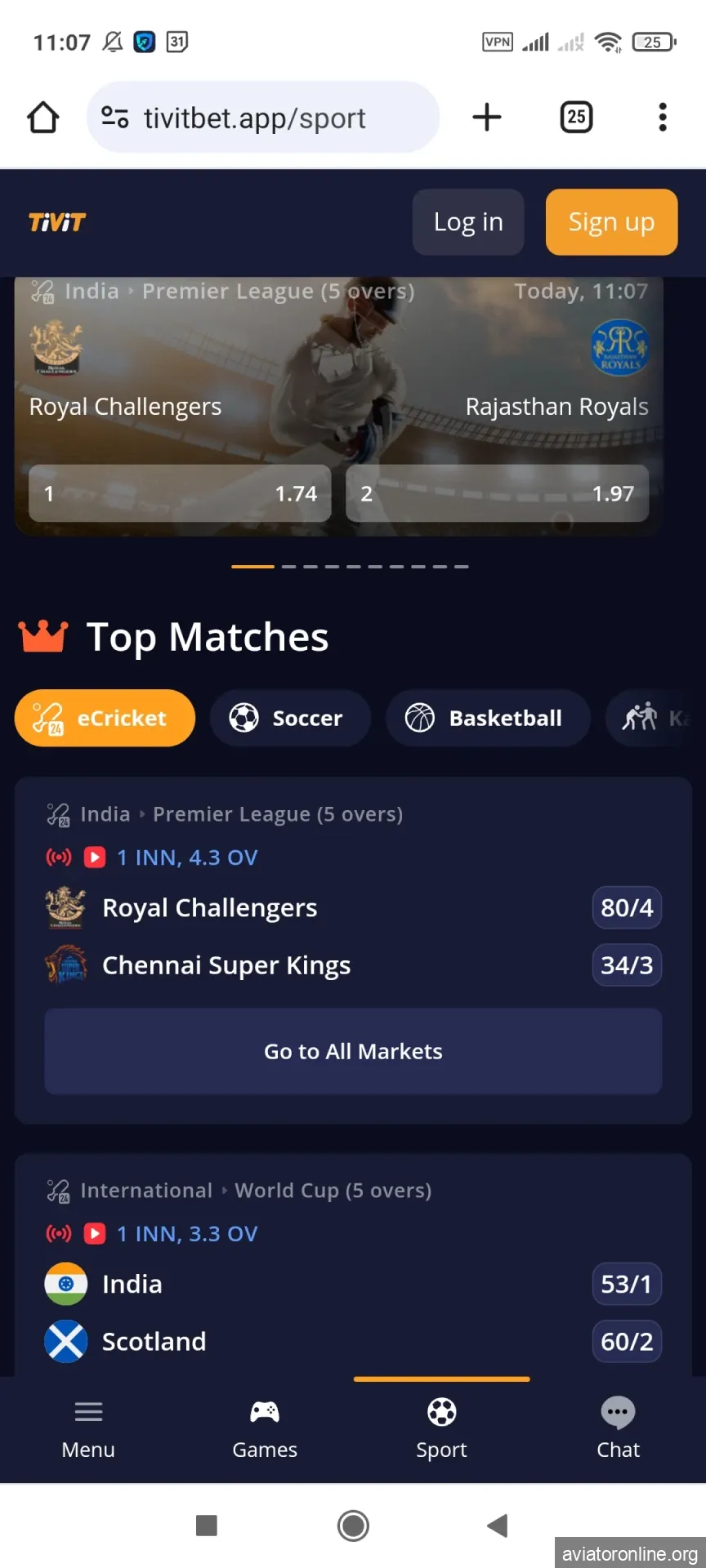 Go to the official Tivitbet website to install the application.