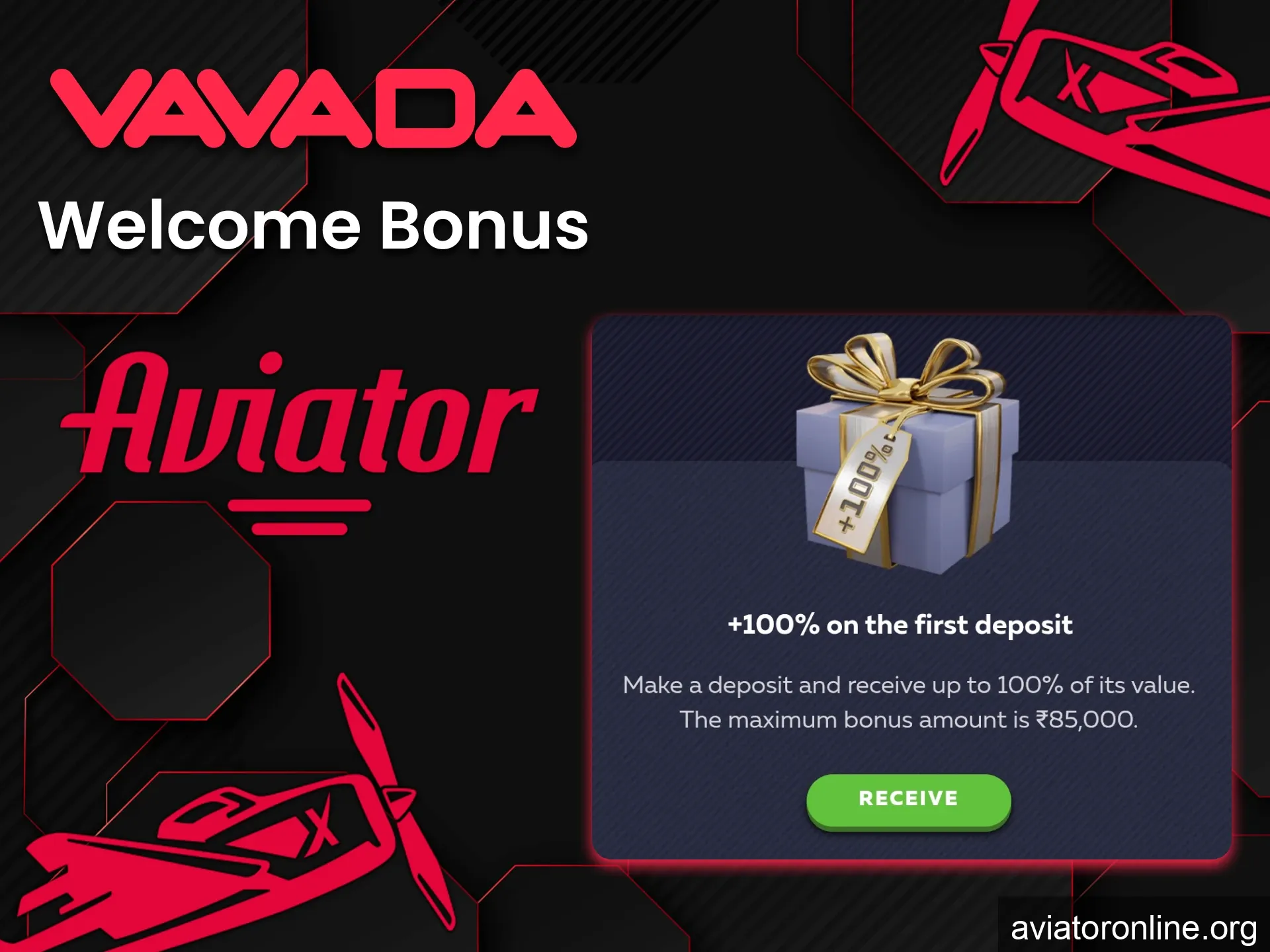 The Vavada application gives bonuses for playing Aviator.