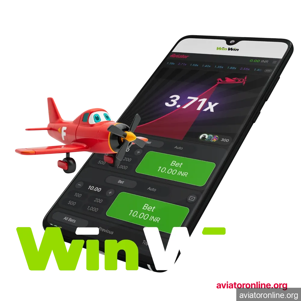 To play Aviator, choose the WinWin app.